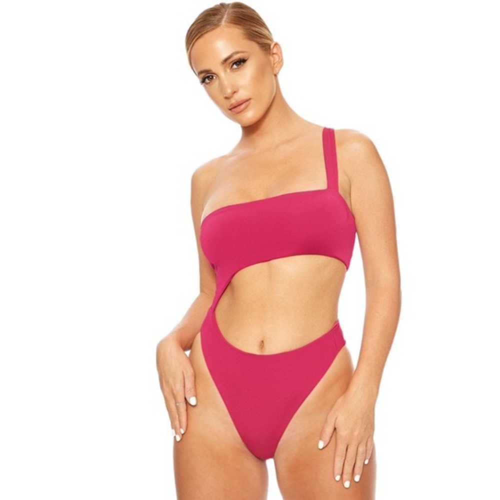 Naked Wardrobe Hot Pink One Piece